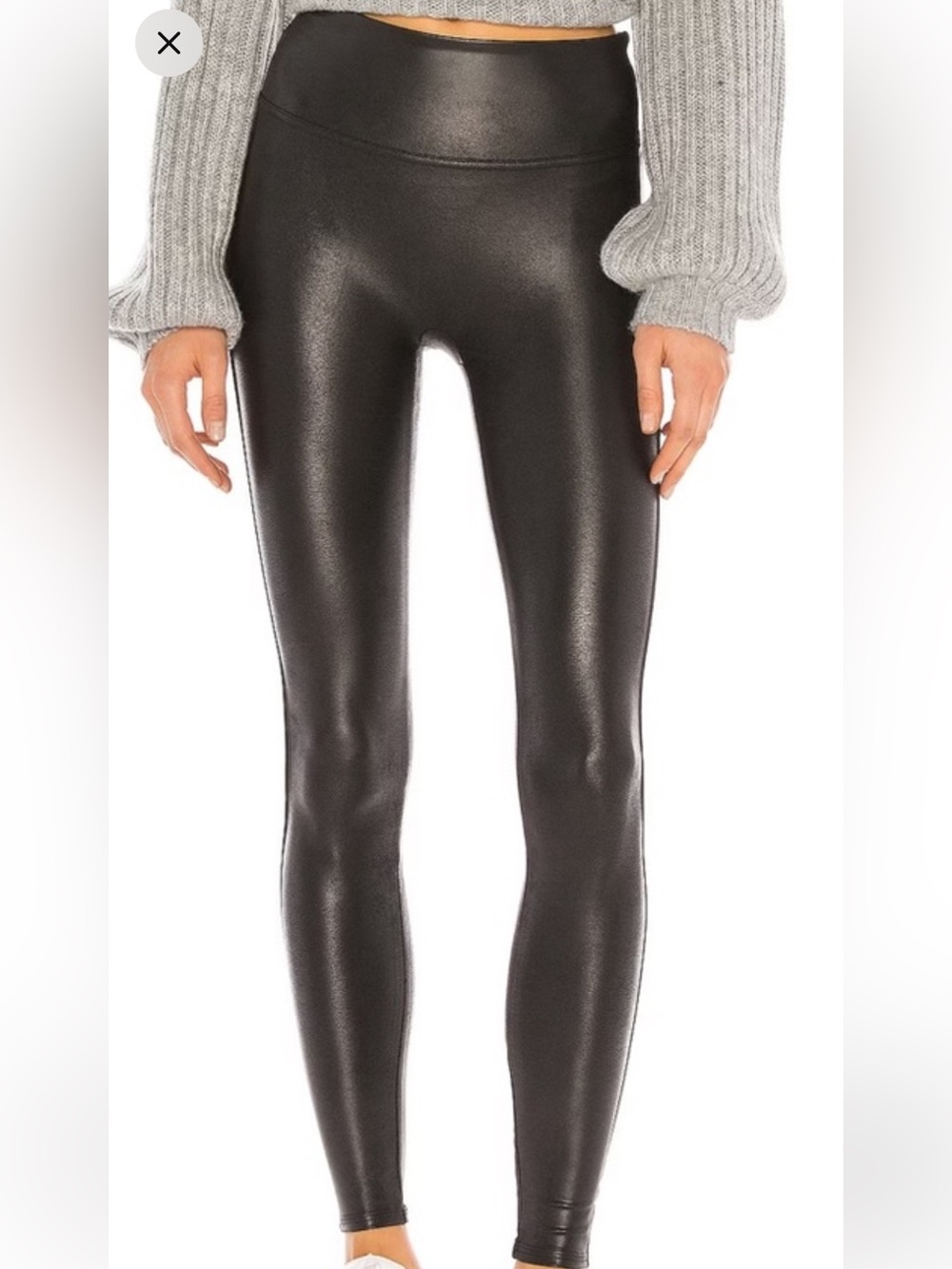 SPANX Black Faux Leather Leggings